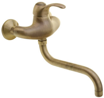 Sapho Badmengkraan Sapho Kirké 1-hendel Uitloop Gebogen 20 cm Brons Sapho