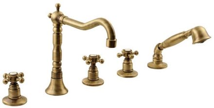 Sapho Badrandkraan Sapho Antea 3-kruisgreep Mengkraan Retro Compleet 5-gats Brons