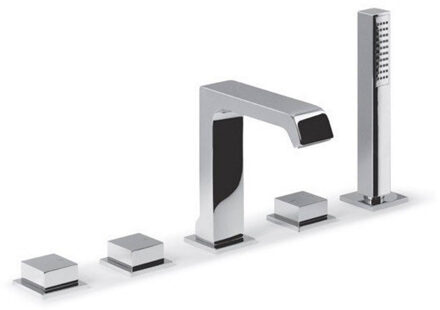 Sapho Badrandkraan Sapho Infiniti 3-knop Mengkraan Compleet 5-gats Chroom Sapho