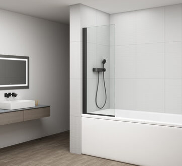 Sapho Badwand Draaibaar Sapho Rota 75 cm Zwart