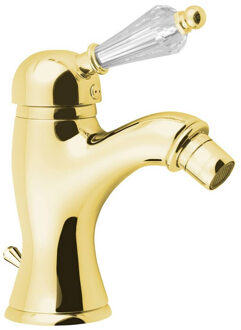 Sapho Bidetmengkraan Sapho Kirké Retro Kristal 1-hendel Gebogen 18.2 cm Goud (incl. clickwaste)