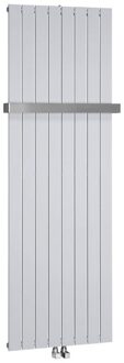 Sapho Designradiator Sapho Colonna Recht Middenaansluiting 60.2x180 cm 1205W Zilver