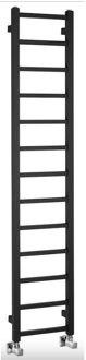Sapho Designradiator Sapho Metro Light 30x150 cm Mat Zwart