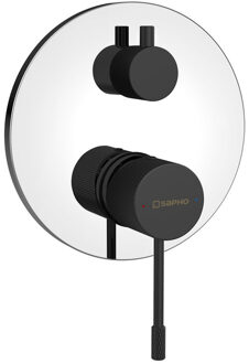 Sapho Douche Mengkraan 2-weg Sapho Solaris Chroom/Mat Zwart