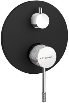 Sapho Douche Mengkraan 2-weg Sapho Solaris Mat Zwart/Chroom