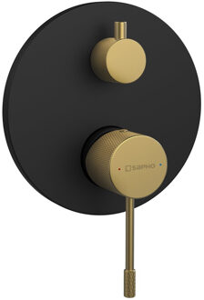 Sapho Douche Mengkraan 2-weg Sapho Solaris Zwart/Goud Mat