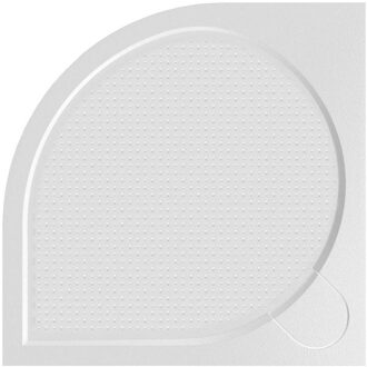 Sapho Douchebak Gegoten Marmer Sapho Arca 90x90x3 cm Kwartrond Wit