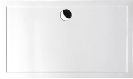 Sapho Douchebak Gegoten Marmer Sapho Karia 120x100x4 cm Rechthoek Wit