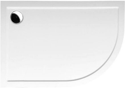 Sapho Douchebak Gegoten Marmer Sapho Rena 100x80x4 cm Kwartrond Links Wit