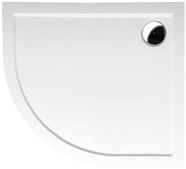 Sapho Douchebak Gegoten Marmer Sapho Rena 90x80x4 cm Kwartrond Rechts Wit