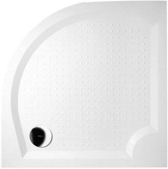 Sapho Douchebak Gegoten Marmer Sapho Viva 90x90x4 cm Kwartrond Wit