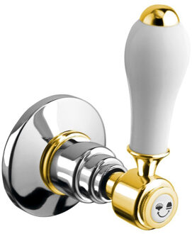 Sapho Douchehendel Twee-weg Omleider Sapho Antea Chroom/Goud Chroom-Goud