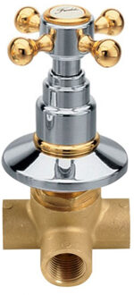 Sapho Doucheknop Twee-weg Omleider Sapho Antea Chroom/Goud Chroom-Goud