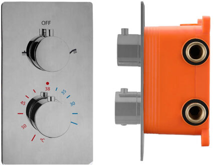 Sapho Douchekraan Inbouw Best Design Ore Thermostaatkraan 2-weg RVS-304 (incl. inbouwdeel)