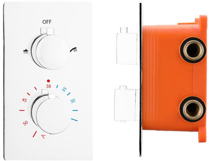 Sapho Douchekraan Inbouw Best Design White Thermostaatkraan 2-weg Mat Wit (incl. inbouwdeel)