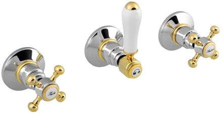 Sapho Douchekraan Inbouw Sapho Antea Mengkraan Afbouwdeel 2-weg Chroom / Goud Sapho