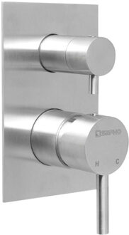 Sapho Douchekraan Inbouw Sapho Minimal Mengkraan Afbouwdeel 2-weg RVS (incl. inbouwdeel)