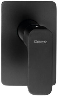 Sapho Douchekraan Inbouw Sapho Spy Mengkraan Afbouwdeel 1-weg Mat Zwart (incl. inbouwdeel)