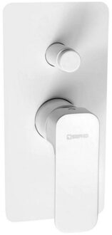 Sapho Douchekraan Inbouw Sapho Spy Mengkraan Eengreeps Afbouwdeel 2-weg Mat Wit (incl. inbouwdeel)