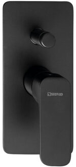 Sapho Douchekraan Inbouw Sapho Spy Mengkraan Eengreeps Afbouwdeel 2-weg Mat Zwart (incl. inbouwdeel)