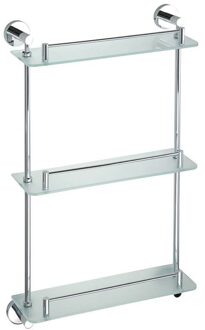 Sapho Drievoudige Glazen Flacon Sapho X-Round 40x68x12 cm Chroom Sapho