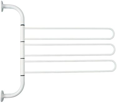 Sapho Drievoudige Handdoekhouder Sapho Aqualine Draaibaar 46.5 cm Wit Sapho