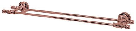 Sapho Dubbele Handdoekhouder Sapho Perla 64.5 cm Rose Goud