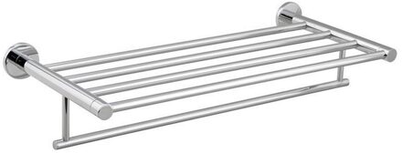 Sapho Dubbele Handdoekhouder Sapho Samba met Plankopslag 63 cm Chroom Sapho