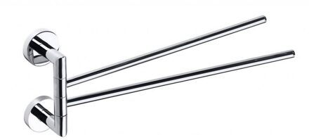 Sapho Dubbele Handdoekhouder Sapho X-Round Draaibaar 45 cm Chroom Sapho