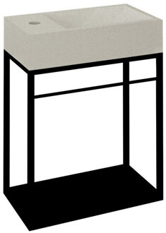 Sapho Fonteinset Sapho Crest Kraangat Links 40x45x22 cm Zandsteen Grijs