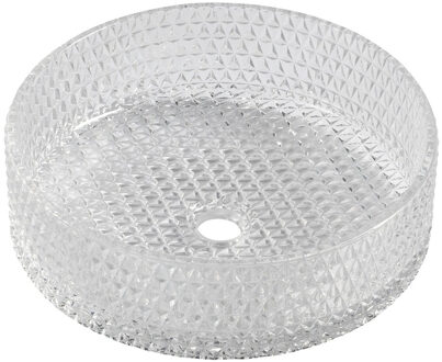 Sapho Glazen Waskom Gegraveerd Sapho Maragua 39,5 cm Helder Glas