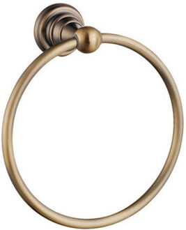 Sapho Handdoekhouder Sapho Diamond Rond 17.1x19.2 cm Brons Wit Chroom