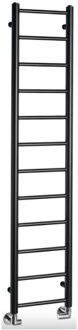 Sapho Handdoekradiator Sapho Dina Recht 30x138 cm Mat Zwart