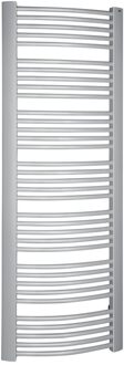 Sapho Handdoekradiator Sapho Egeon Gebogen 59.5x174.2 cm Zilver