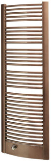 Sapho Handdoekradiator Sapho Egeus Gebogen 59.5x174.2 cm 1031W Brons Sapho