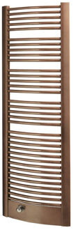 Sapho Handdoekradiator Sapho Egeus Gebogen 59.5x174.2 cm 1031W Brons Sapho