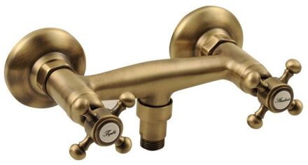 Sapho Opbouw Douchekraan Sapho Antea Mengkraan 2-knop Klassiek Brons