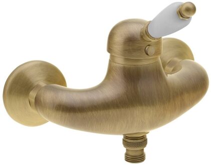 Sapho Opbouw Douchekraan Sapho Kirké Mengkraan Retro Wit 1-hendel Brons