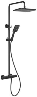 Sapho Regendoucheset Opbouw Sapho Spy Thermostaatkraan 29x19 cm Mat Zwart