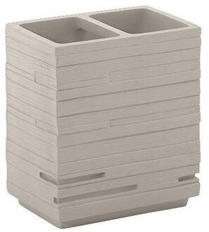 Sapho Tandenborstelhouder Sapho Quadrotto Vrijstaand 11.5x10.2x6.2 cm Polyresin Beige