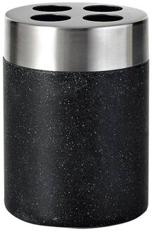 Sapho Tandenborstelhouder Sapho Stone Vrijstaand 10.2x7.5 cm Polyresin Zwart