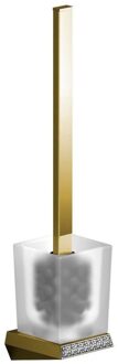 Sapho Toiletborstelhouder Sapho Soul Crystal Hangend Vierkant 8.8x41.5x8.6 cm Goud Sapho