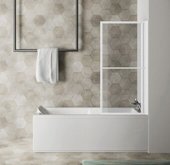 Sapho Vouwbare Badwand Sapho Kagera 71 cm Wit