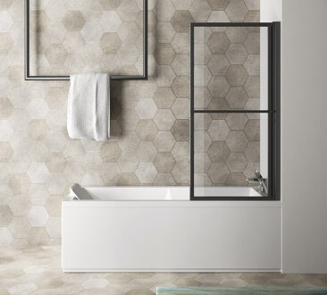 Sapho Vouwbare Badwand Sapho Kagera 71 cm Zwart