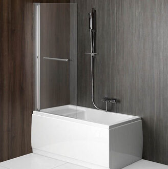 Sapho Vouwbare Badwand Sapho Rioni 71 cm Zilver