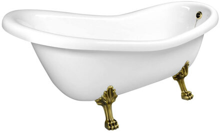 Sapho Vrijstaand Bad Sapho Retro 169x75x72 cm Wit met Leeuwenpoten Brons