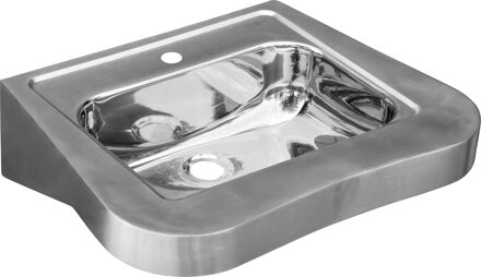 Sapho Wand Wastafel Sapho Handicap 60x15x46 Geborsteld Roestvrij Staal