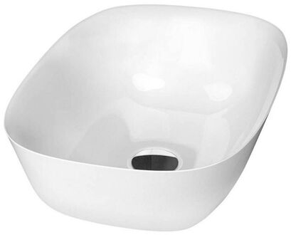 Sapho Waskom Opbouw Sapho Reiko Ovaal 46x32x15.2 cm Cast Marble Wit