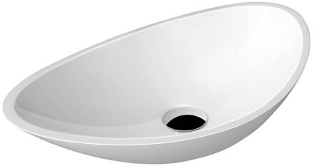 Sapho Waskom Opbouw Sapho Rosseta Ovaal 56.4x32.3x17.3 cm Cast Marble Wit