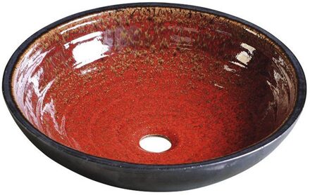 Sapho Waskom Sapho Attila Rond 42.5x14 cm Keramiek Rood